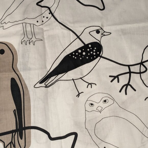 Cotton Fabric with Bird Pattern - Owl - Finch - Goose - Raven - Blue Jay - Robin - Picture 7 of 8